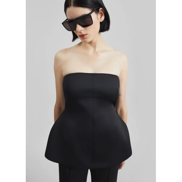 The Frankie Shop Rivoli Hourglass Top – Black, view 3