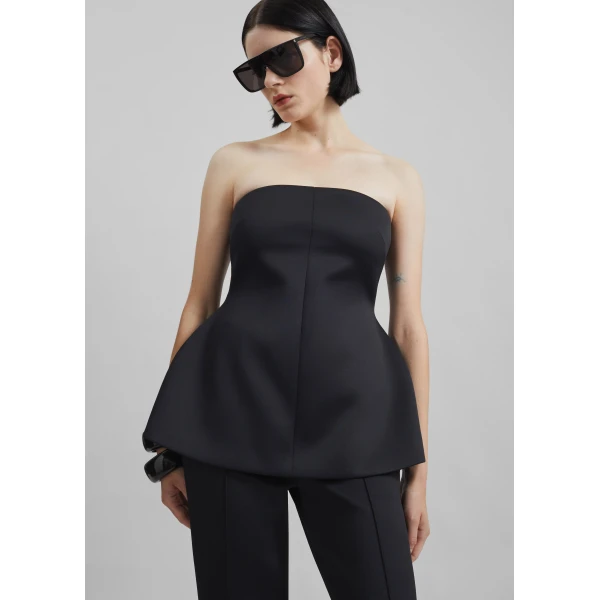 The Frankie Shop Rivoli Hourglass Top – Black, view 6