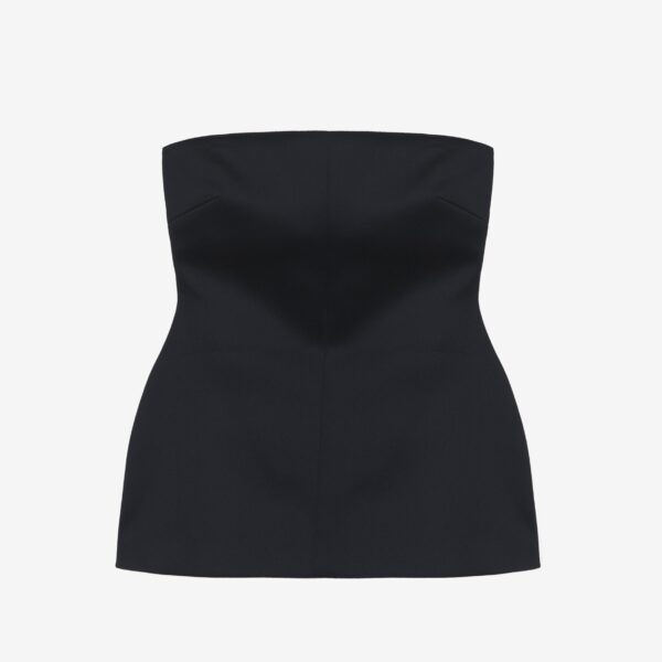 The Frankie Shop Rivoli Hourglass Top - Black - Oversized Minimalist Tops in Black - Shop at Coveti