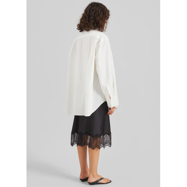 The Frankie Shop Rosyth Lace Midi Skirt – Black, view 6
