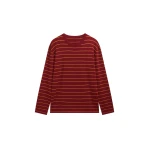 The Frankie Shop Sena Knit Pullover - Red/Yellow Stripe - Oversized Minimalist Knitwear in Red - Shop at Coveti