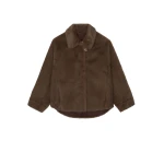 The Frankie Shop Senja Faux Fur Jacket - Brown - Oversized Minimalist Jackets in Brown - Shop at Coveti