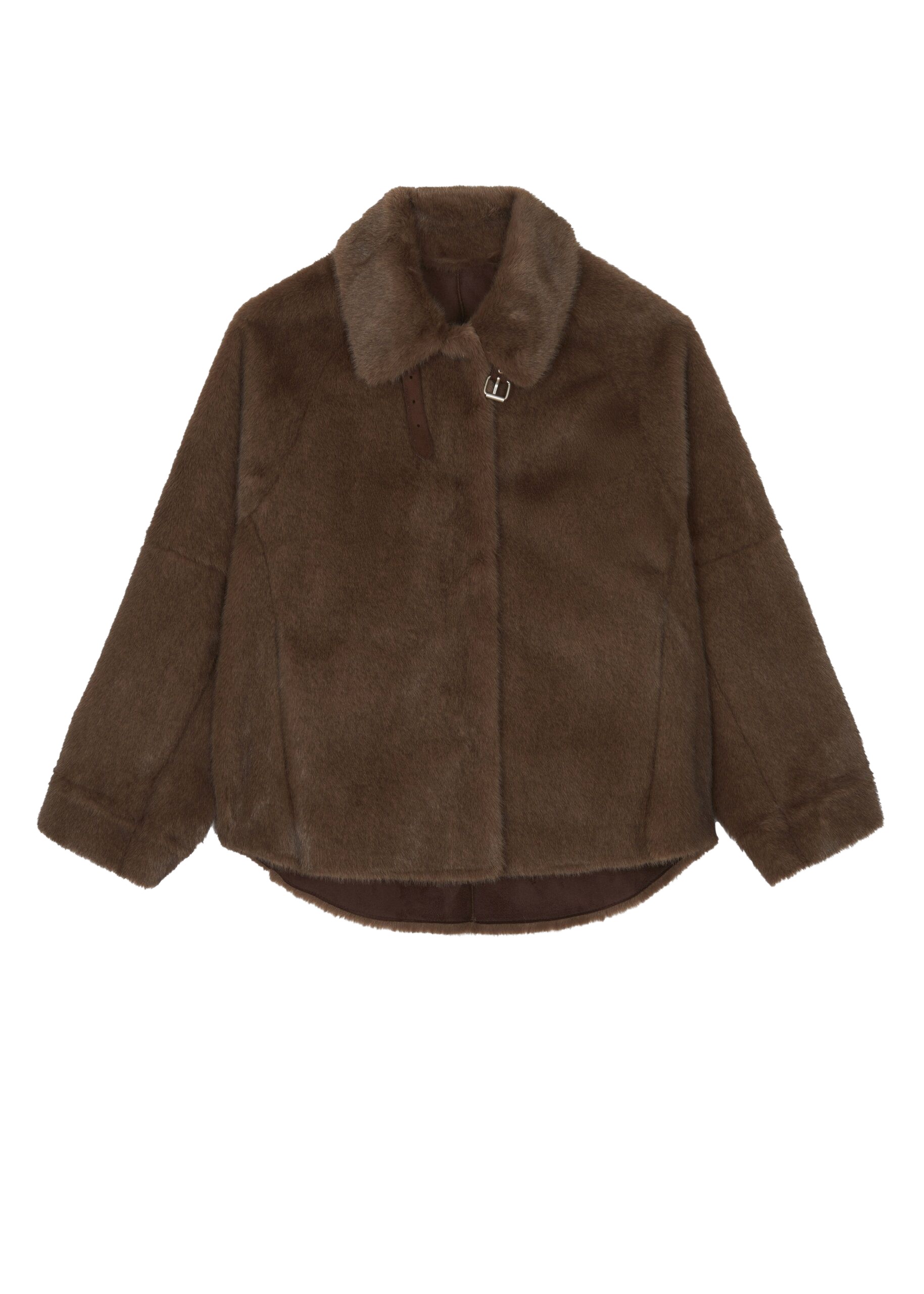 The Frankie Shop Senja Faux Fur Jacket – Brown