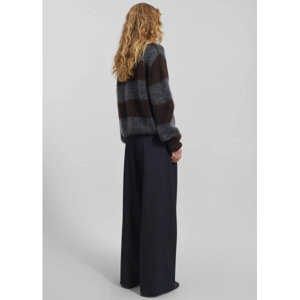 The Frankie Shop Sirsa Double Belt Loop Trousers – Black Plaid, view 7