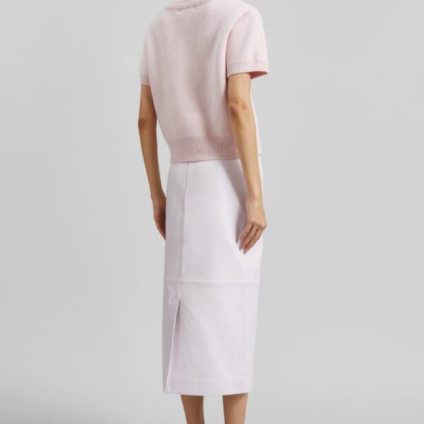The Frankie Shop Sona Wool Knit Top - Pink - Oversized Minimalist Tops in Pink - Shop at Coveti