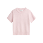 The Frankie Shop Sona Wool Knit Top - Pink - Oversized Minimalist Tops in Pink - Shop at Coveti