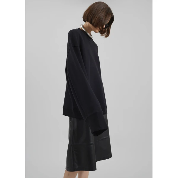 The Frankie Shop Talia Sweatshirt – Black Top, view 2