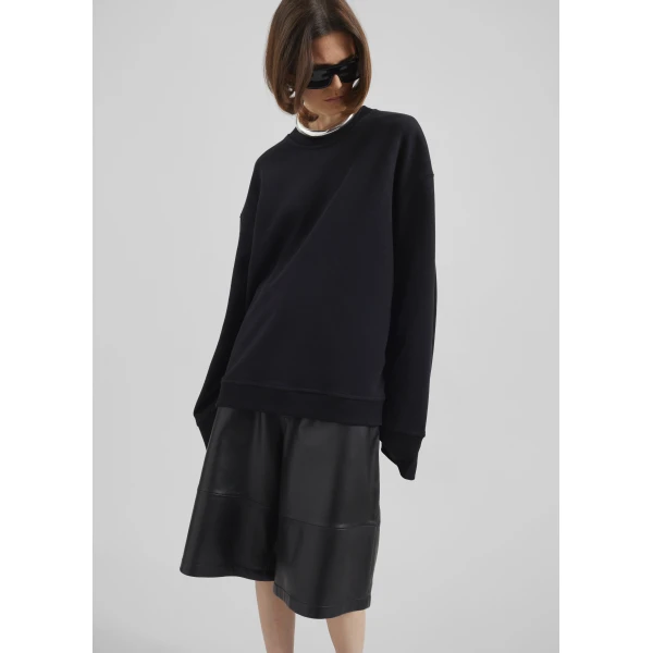 The Frankie Shop Talia Sweatshirt – Black Top, view 5