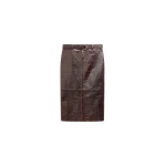 The Frankie Shop Taney Croc Leather Pencil Skirt - Dark Brown - Oversized Minimalist Skirts in Brown - Shop at Coveti