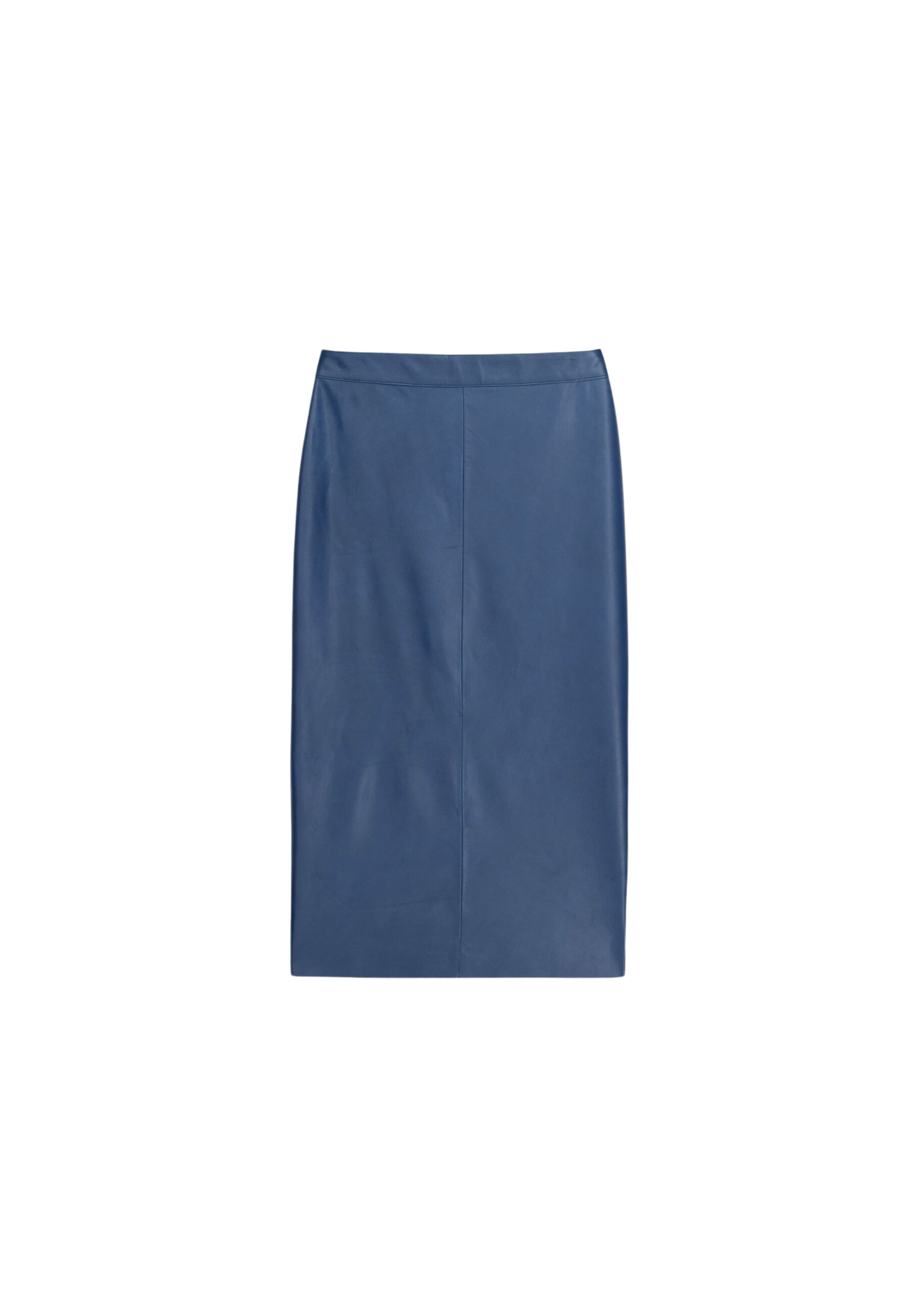 The Frankie Shop Taney Leather Midi Skirt – Cobalt