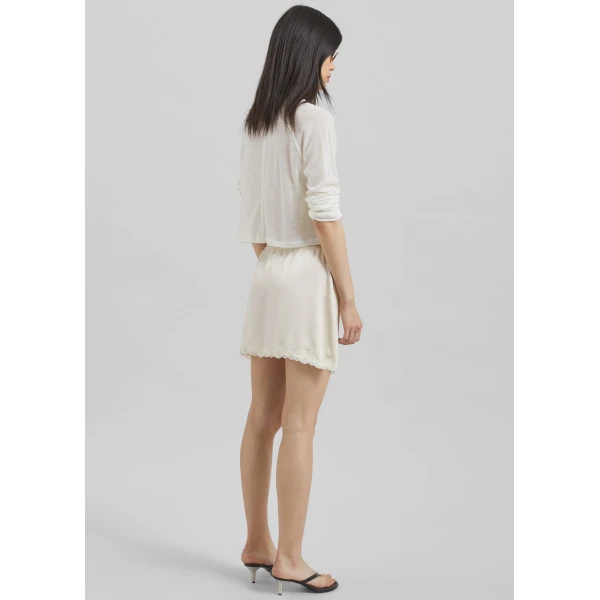 The Frankie Shop Tanvi Lace Mini Skirt – Ivory, view 7