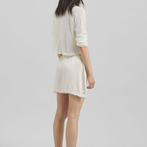 The Frankie Shop Tanvi Lace Mini Skirt - Ivory - Oversized Minimalist Skirts in Ivory - Shop at Coveti