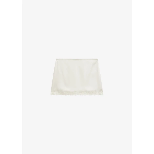 The Frankie Shop Tanvi Lace Mini Skirt – Ivory, view 8