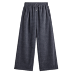 The Frankie Shop Treveray Fleece Sweatpants - Dark Grey - Oversized Minimalist Pants in Grey - Shop at Coveti