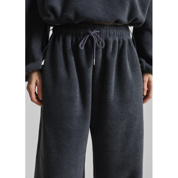 The Frankie Shop Treveray Fleece Sweatpants – Dark Grey, view 5