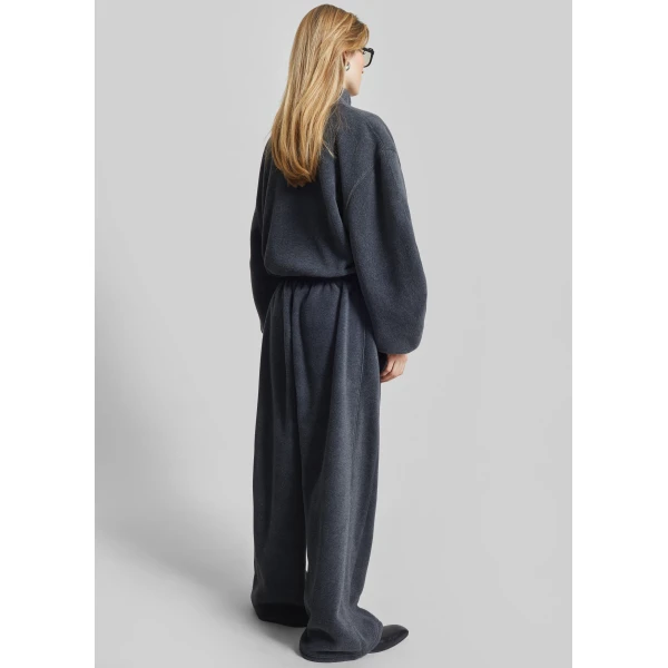 The Frankie Shop Treveray Fleece Sweatpants – Dark Grey, view 8