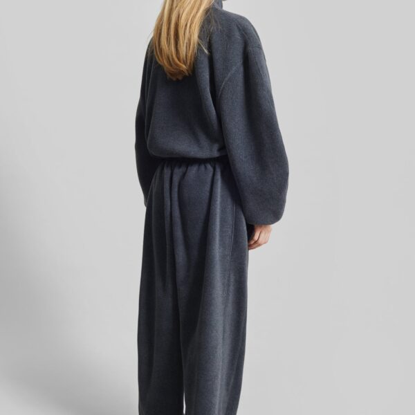 The Frankie Shop Treveray Fleece Sweatpants - Dark Grey - Oversized Minimalist Pants in Grey - Shop at Coveti