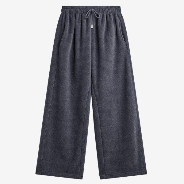 The Frankie Shop Treveray Fleece Sweatpants - Dark Grey - Oversized Minimalist Pants in Grey - Shop at Coveti