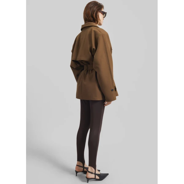 The Frankie Shop Trevose Padded Utility Jacket – Brown, view 9