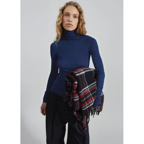 The Frankie Shop Utica Thin Turtleneck Sweater – Blue, view 2