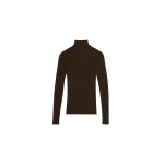 The Frankie Shop Utica Thin Turtleneck Sweater - Brown - Oversized Minimalist Knitwear in Brown - Shop at Coveti