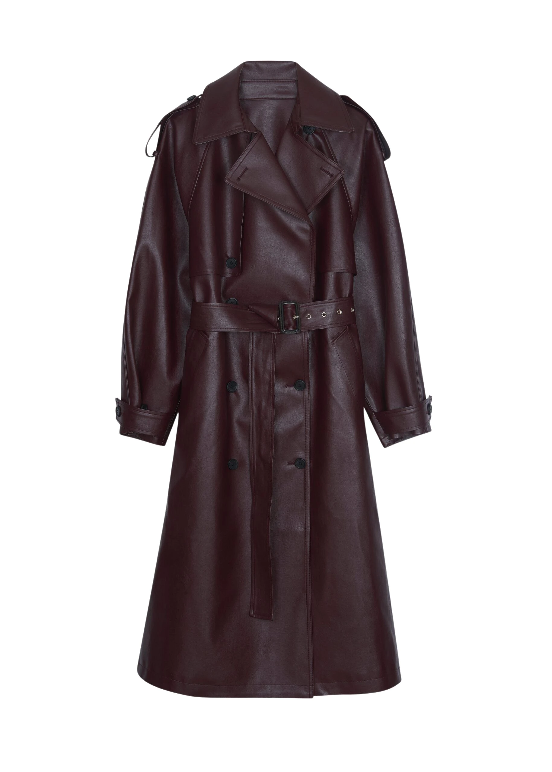 The-Frankie-Shop-Vandve-Faux-Leather-Trench-Burgundy-coveti-scaled93121_nobg The Frankie Shop Vandve Faux Leather Trench - Burgundy - Oversized Minimalist Coats in Red - Shop at Coveti