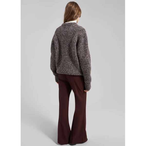 The Frankie Shop Vezia Chunky Knit Sweater – Brown Melange, view 7