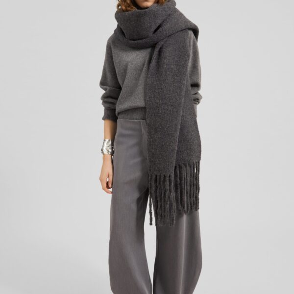 The Frankie Shop Vosges Barrel Leg Pants - Grey - Oversized Minimalist Pants in Grey - Shop at Coveti