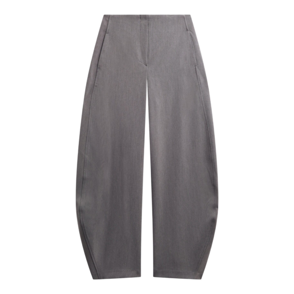 The Frankie Shop Vosges Barrel Leg Pants - Grey - Oversized Minimalist Pants in Grey - Shop at Coveti