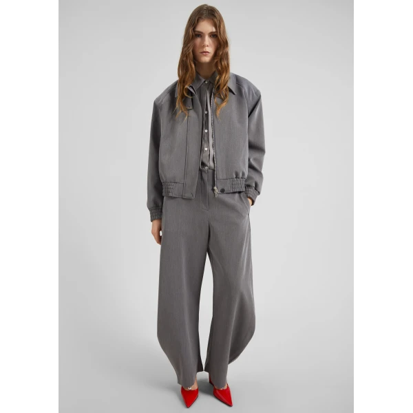 The Frankie Shop Vosges Barrel Leg Pants – Grey, view 4