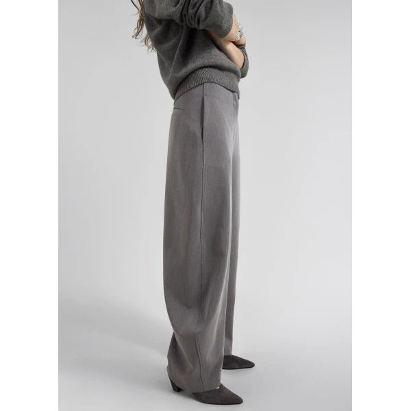 The Frankie Shop Vosges Barrel Leg Pants – Grey, view 5