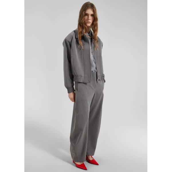 The Frankie Shop Vosges Barrel Leg Pants – Grey, view 6