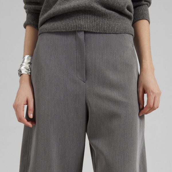 The Frankie Shop Vosges Barrel Leg Pants - Grey - Oversized Minimalist Pants in Grey - Shop at Coveti