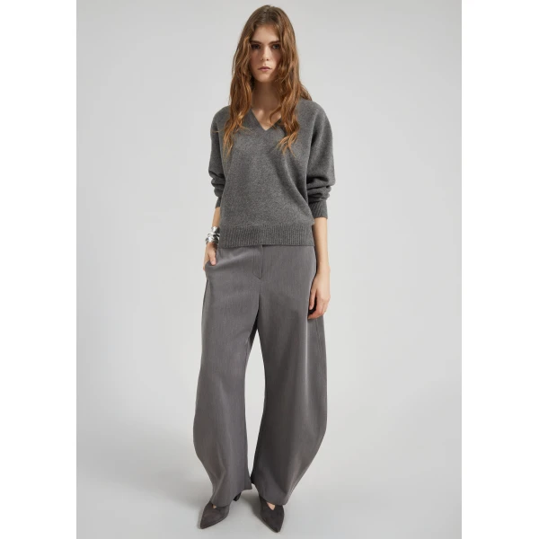 The Frankie Shop Vosges Barrel Leg Pants – Grey, view 8