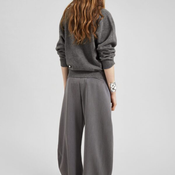 The Frankie Shop Vosges Barrel Leg Pants - Grey - Oversized Minimalist Pants in Grey - Shop at Coveti