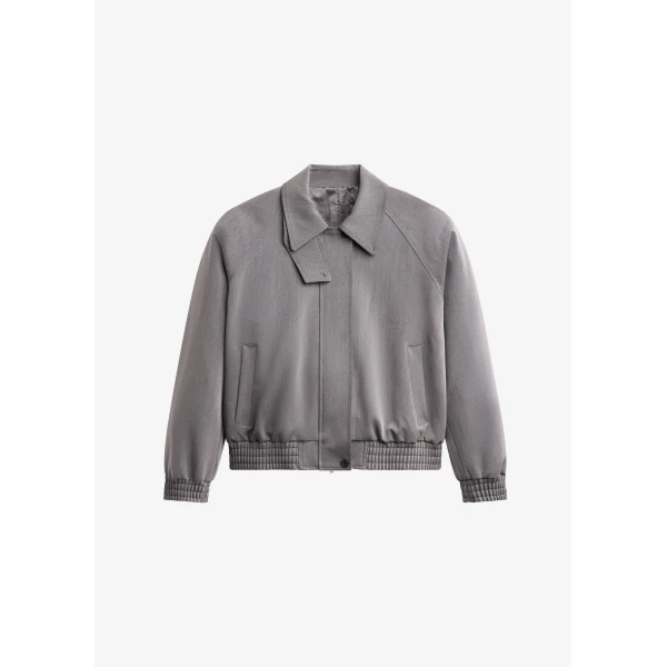 The Frankie Shop Vosges Padded Blouson Jacket – Grey, view 9