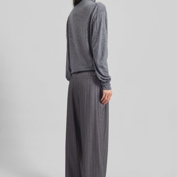The Frankie Shop Vradal High Neck Cardigan - Grey - Oversized Minimalist Knitwear in Grey - Shop at Coveti