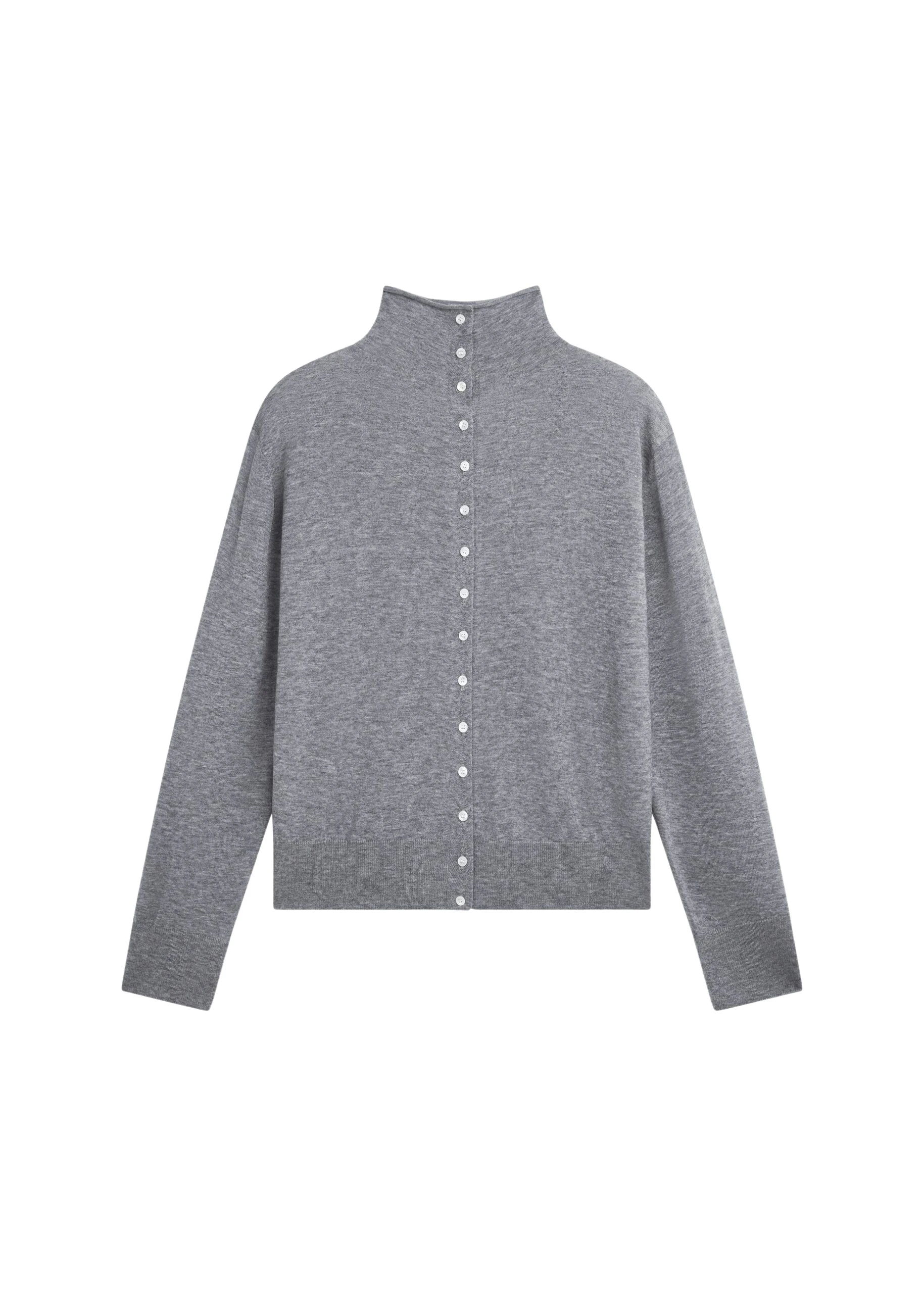 The-Frankie-Shop-Vradal-High-Neck-Cardigan-Grey-coveti-scaled41605_nobg The Frankie Shop Vradal High Neck Cardigan - Grey - Oversized Minimalist Knitwear in Grey - Shop at Coveti