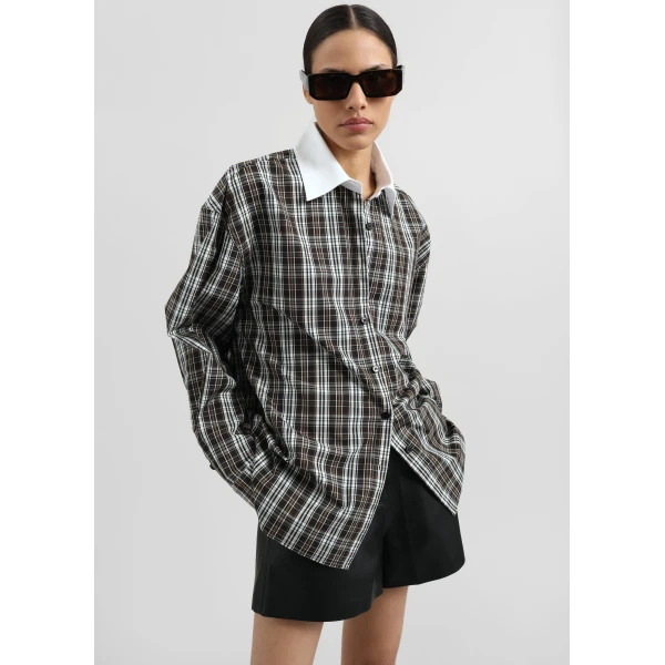 The Frankie Shop Weska Plaid Shirt – Multicolor, view 3