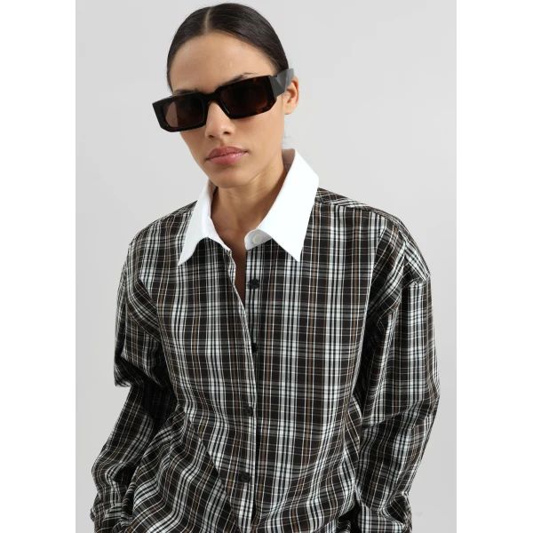 The Frankie Shop Weska Plaid Shirt – Multicolor, view 5