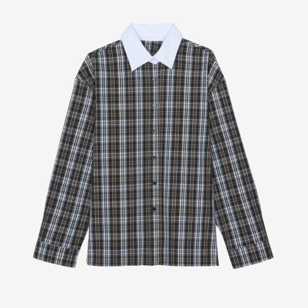 The Frankie Shop Weska Plaid Shirt - Multicolor - Oversized Minimalist Tops in Multicolour - Shop at Coveti