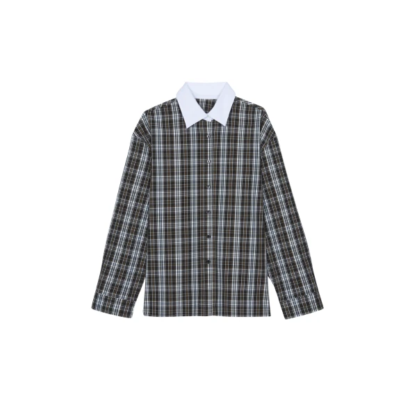 The Frankie Shop Weska Plaid Shirt - Multicolor - Oversized Minimalist Tops in Multicolour - Shop at Coveti