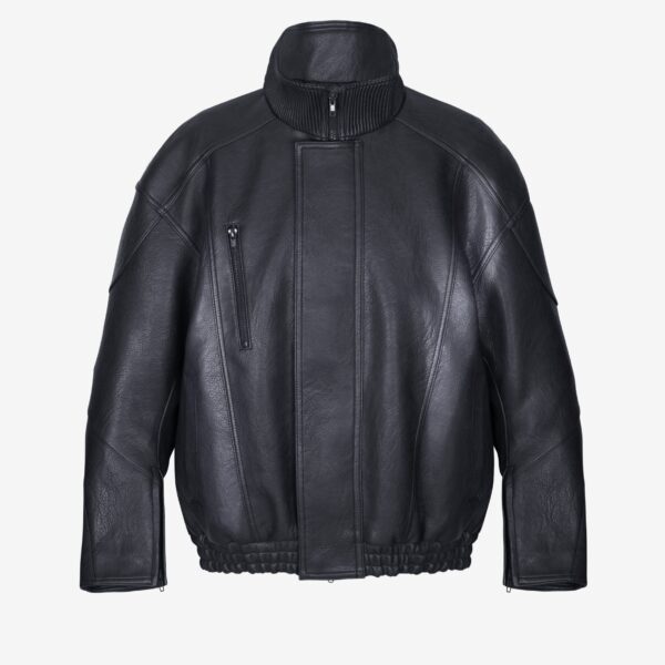 The Frankie Shop Zion Quilted Bomber Jacket - Black - Oversized Minimalist Jackets in Black - Shop at Coveti