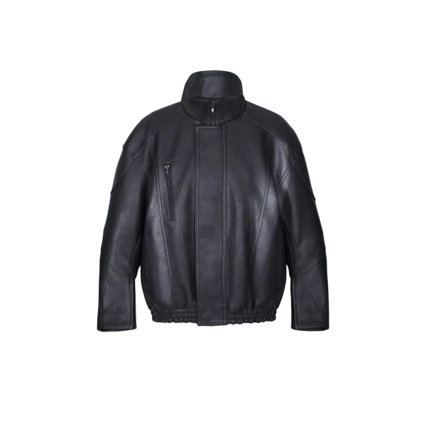 The Frankie Shop Zion Quilted Bomber Jacket - Black - Oversized Minimalist Jackets in Black - Shop at Coveti