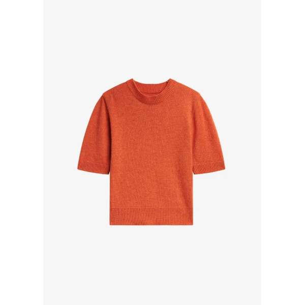The Frankie Shop Zoersel Knit Top – Orange, view 6