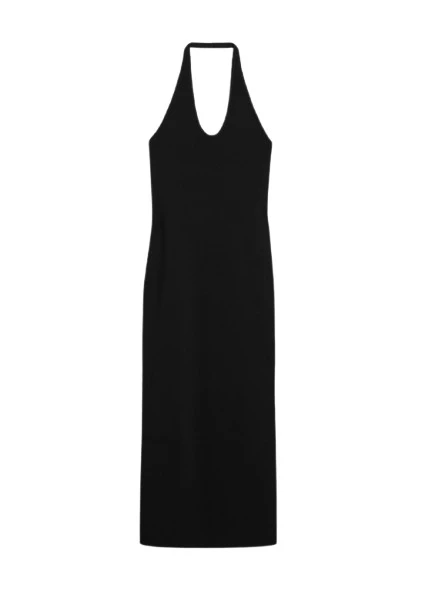 Toteme-Compact-knit-halter-dress-black72057_nobg Toteme Dresses with minimalist design at Coveti