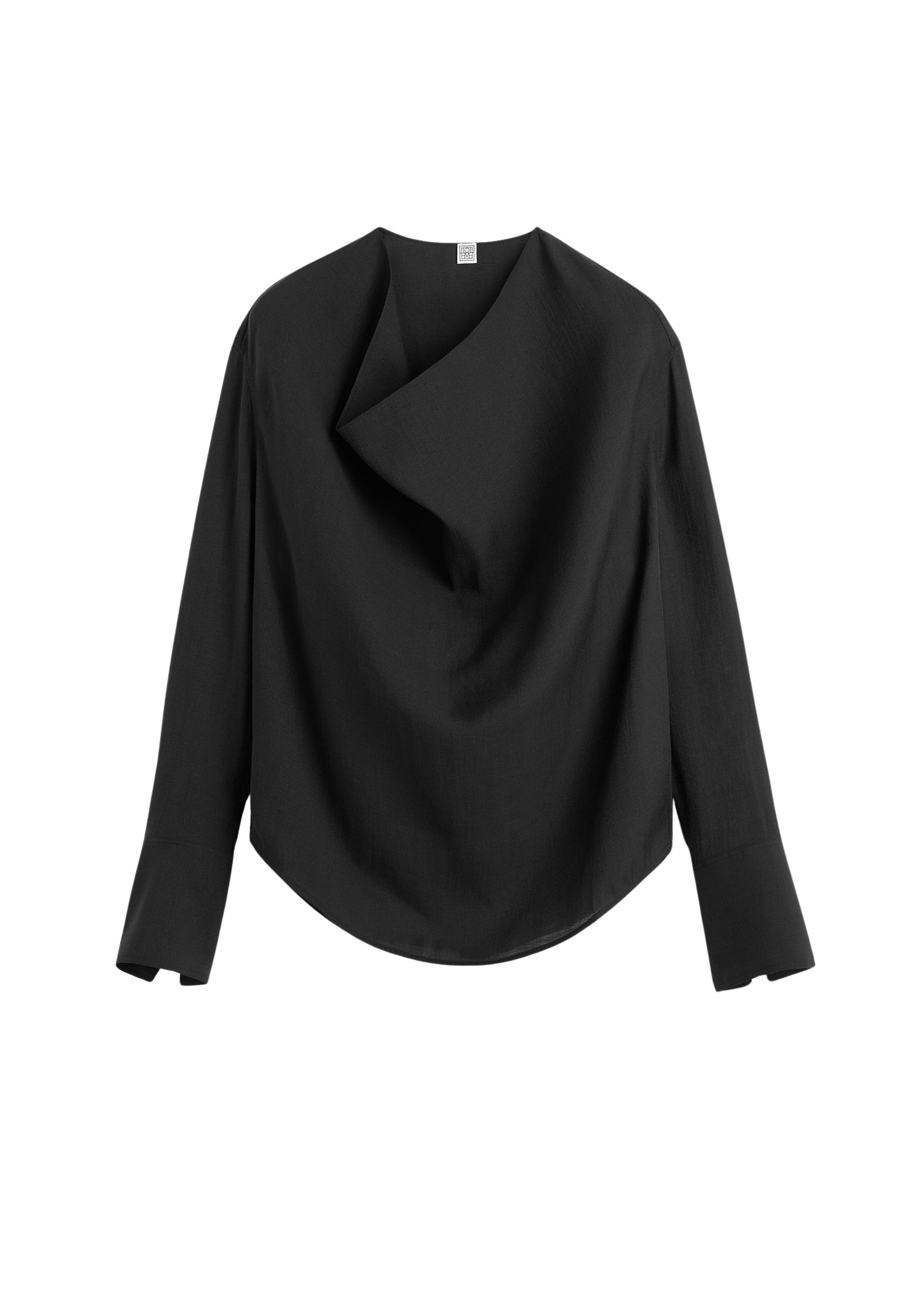 Toteme-Cowl-blouse-black72853_nobg Toteme Tops with minimalist design at Coveti