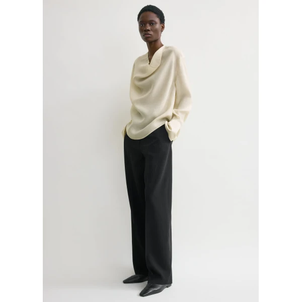 Cowl blouse ecru - Image 3