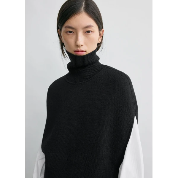 Double-knit cape knit black - Image 5
