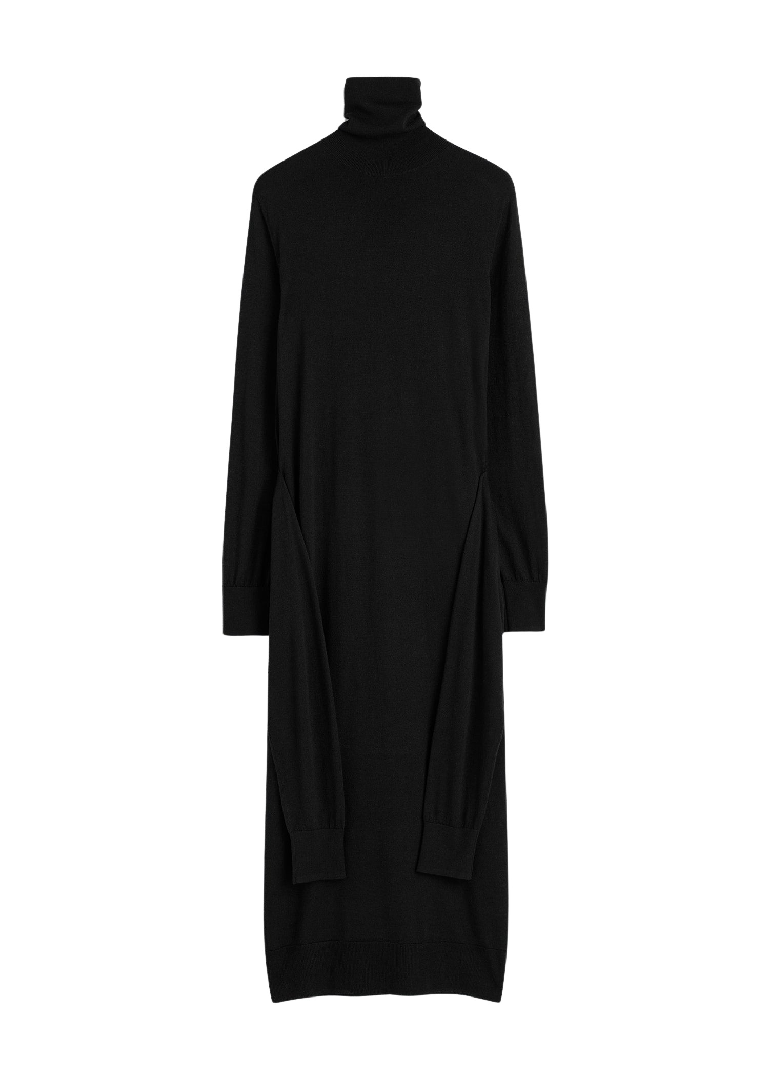 Toteme-Double-sleeve-turtleneck-dress-black81188_nobg Toteme Dresses with minimalist design at Coveti